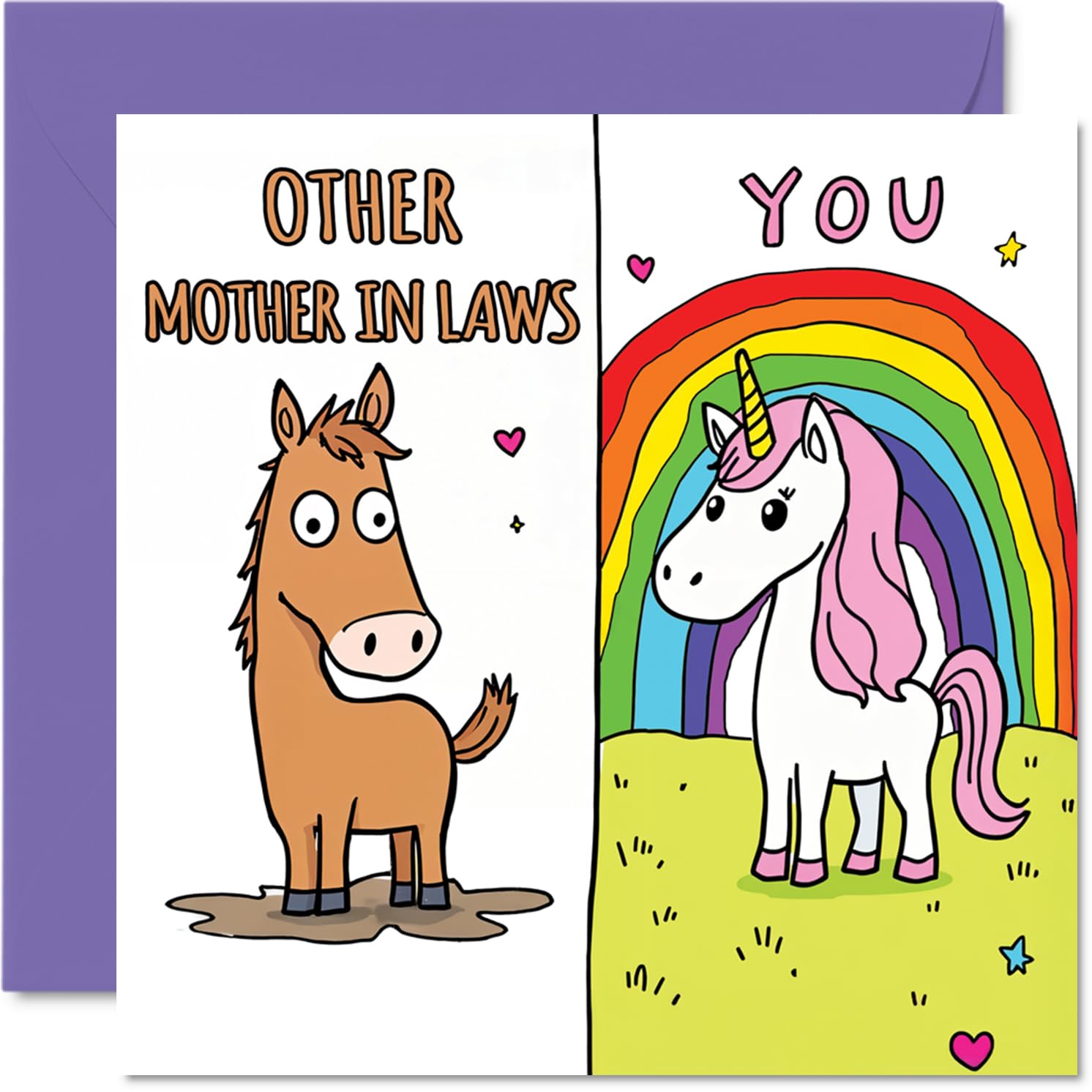 Mother in Law Birthday Card - Others vs You - Happy Birthday Card for Mother in Law from Son Daughter, 145mm Others vs You Mother's Day Greeting Cards