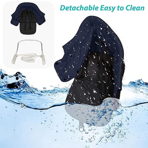 Miniatura 6 de Silla alta de gancho con bandeja, silla de mesa rápida con clip en la mesa, silla alta que se fija a la mesa, asiento de alimentación portátil