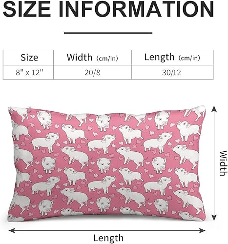 Miniatura 2 de Pink Mini Pigs Plush Body Pillow Cover Soft Sofa Pillow Cases Durable Body Pillowcases 8"x12"