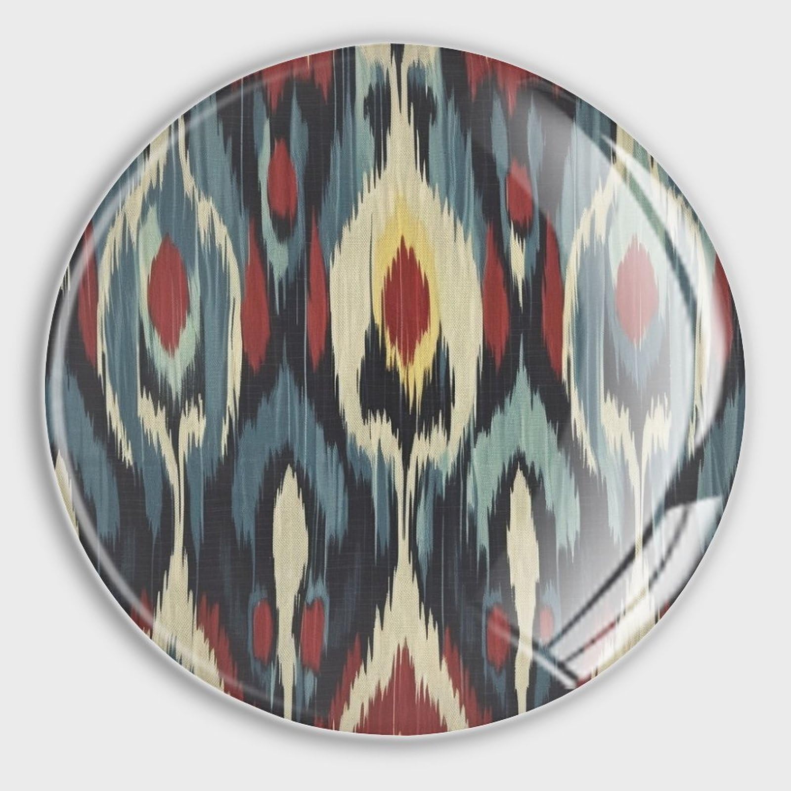 Aimants de cuisine style chinois en verre Ikat pour tableau blanc de salle de classe