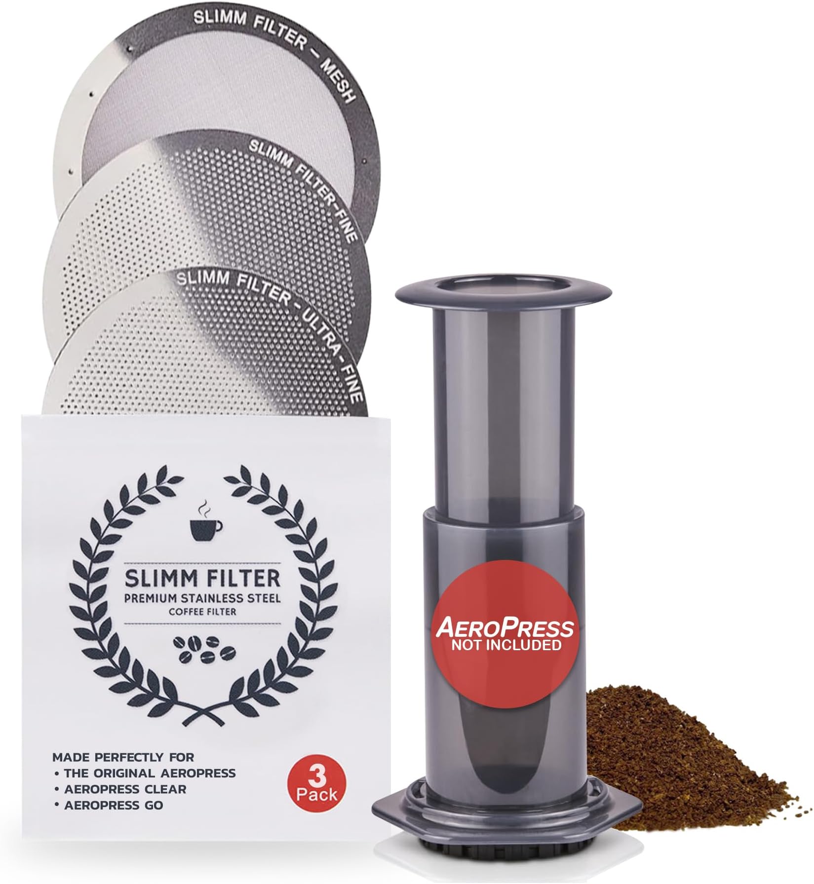 The MESH Reusable Metal Filter for AeroPress Coffee Maker