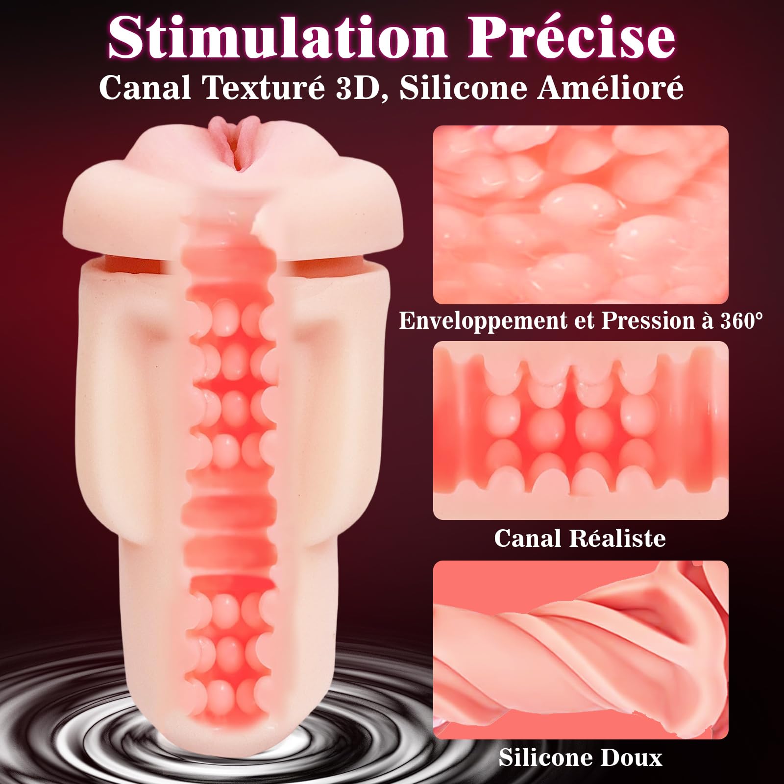Sex Toýs Homme Masturbateurs Masculins Sextoys LED Masturbeuser Homme Mains Libres Avec 9 Vibrations & 4 Succions, Masturbateur Automatique Jouet Adulte 3D Ultra Réaliste Sextoyse Sex Toy