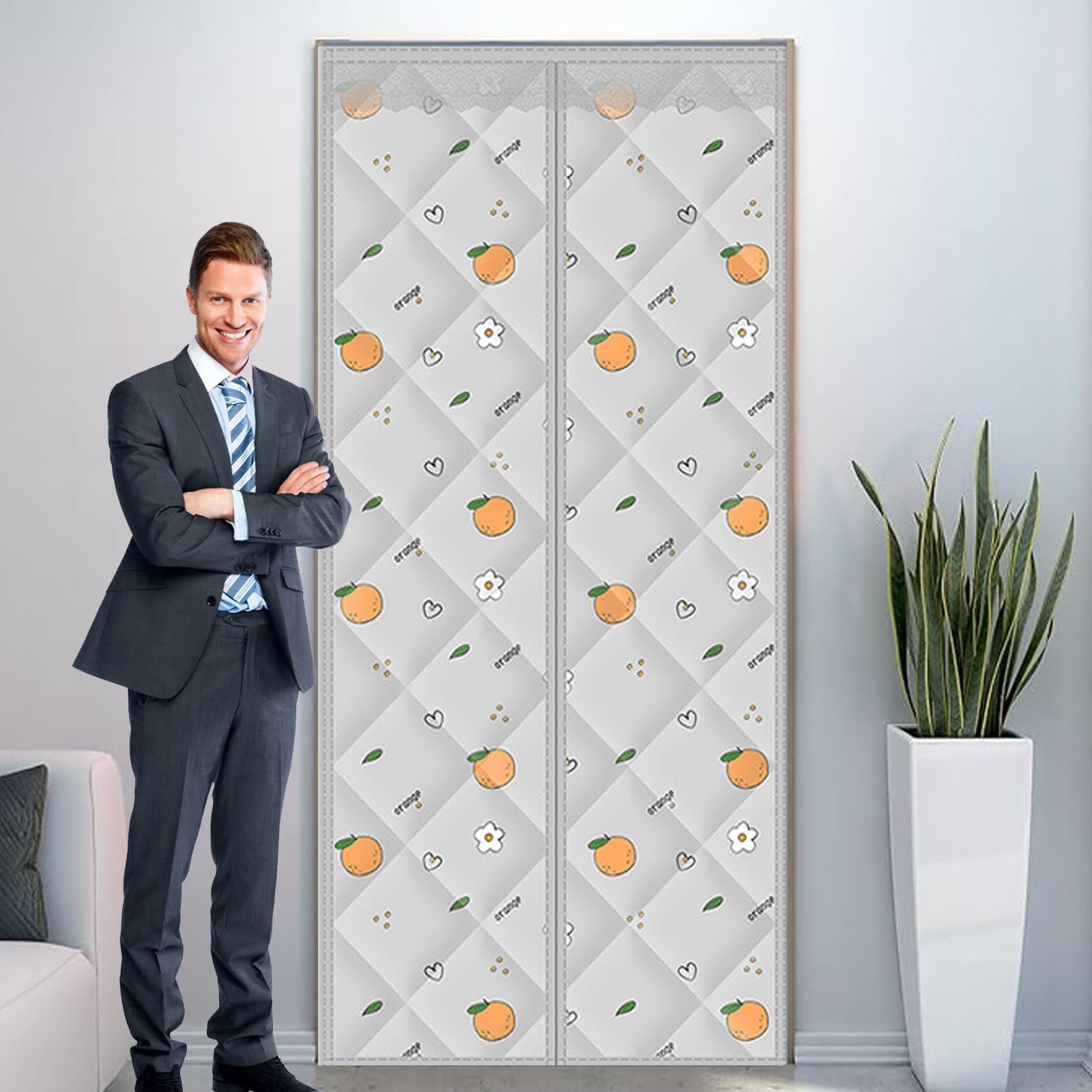 Rideau de porte isolation thermique pour chambre et restaurant 70x250