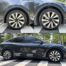 Tesla Model Y Juniper 2025+ Uyumlu 19  n  Uberturbine Stil Jant Kapa  Seti - G m  & Siyah Diamond Cut