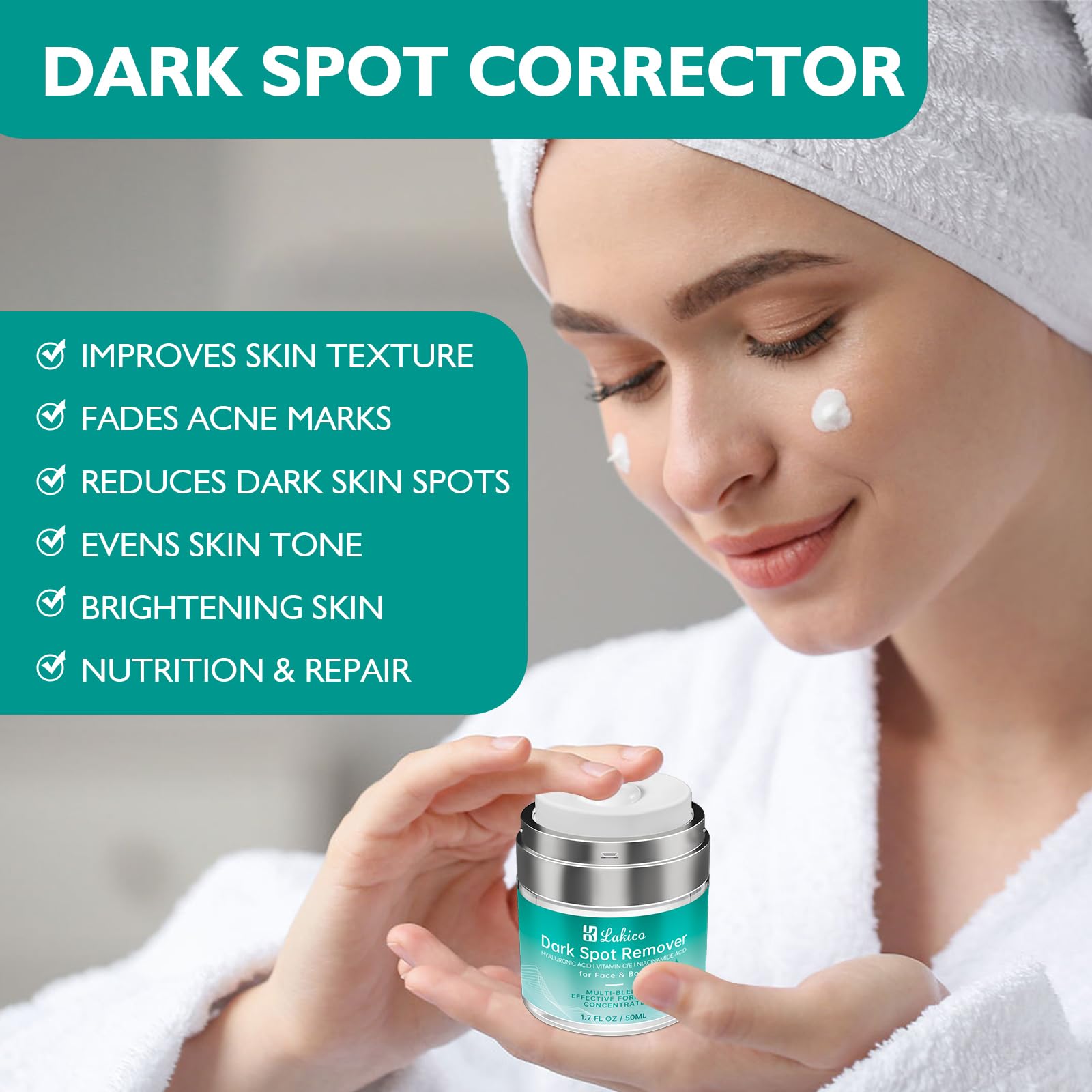 Dark Spot Remover Cream for Face & Body, 1.7 Fl Oz
