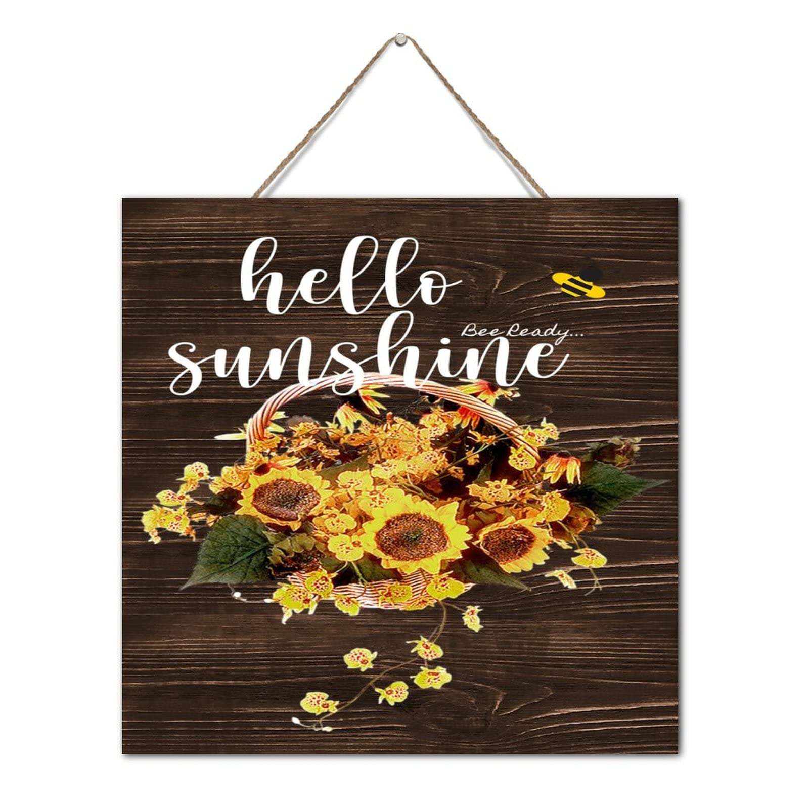 Décoration murale vintage en bois avec tournesol pour sublimer votre salle à manger
