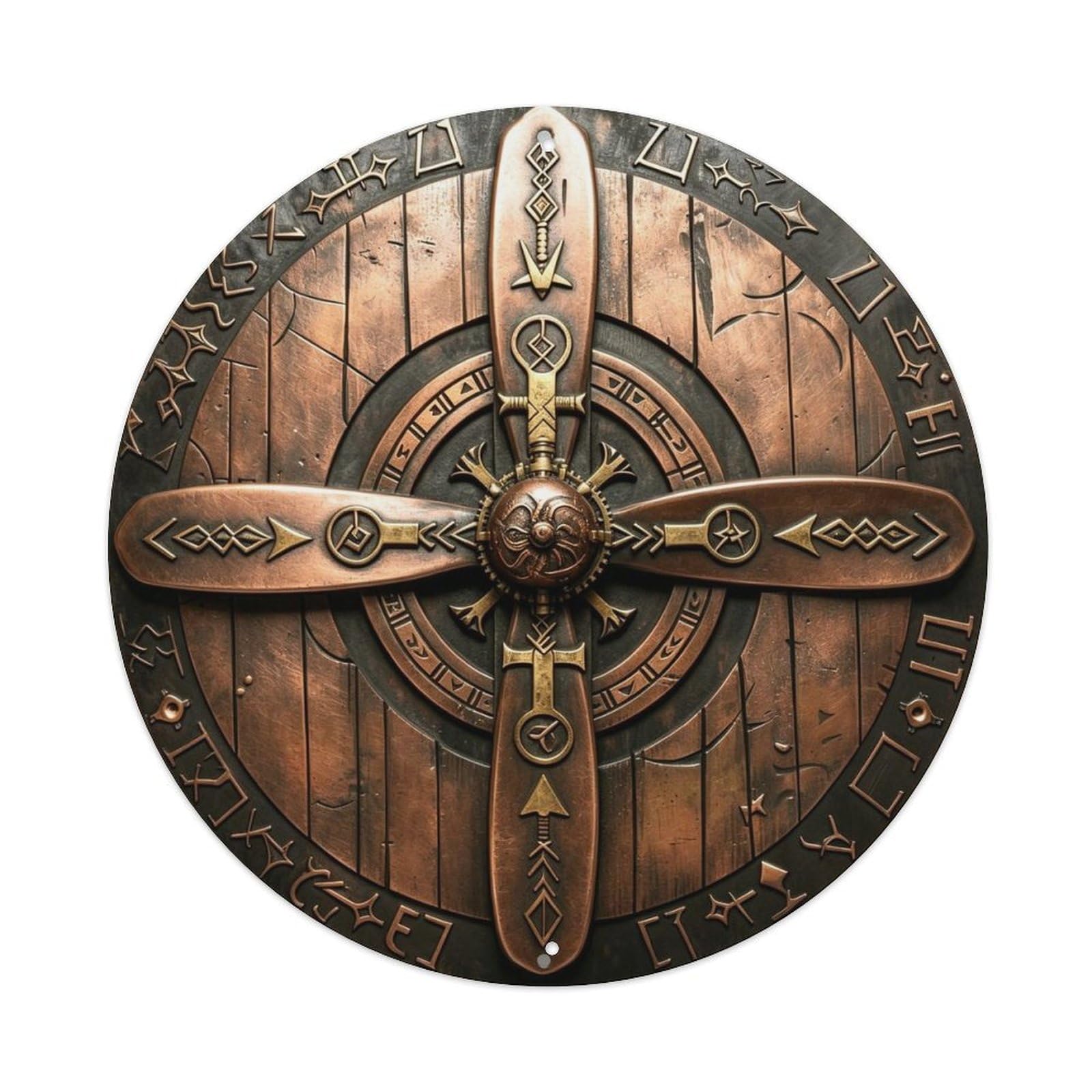 Steampunk Airship Propeller Metal Tin Sign Plaque