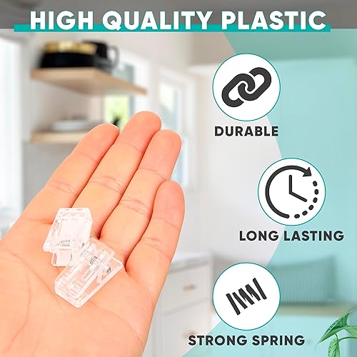 Miniatura 3 de 50 clips transparentes pequeños Clips de fotos transparentes para colgar fotos, recuerdos de fotos, decoraciones de Navidad, manualidades y