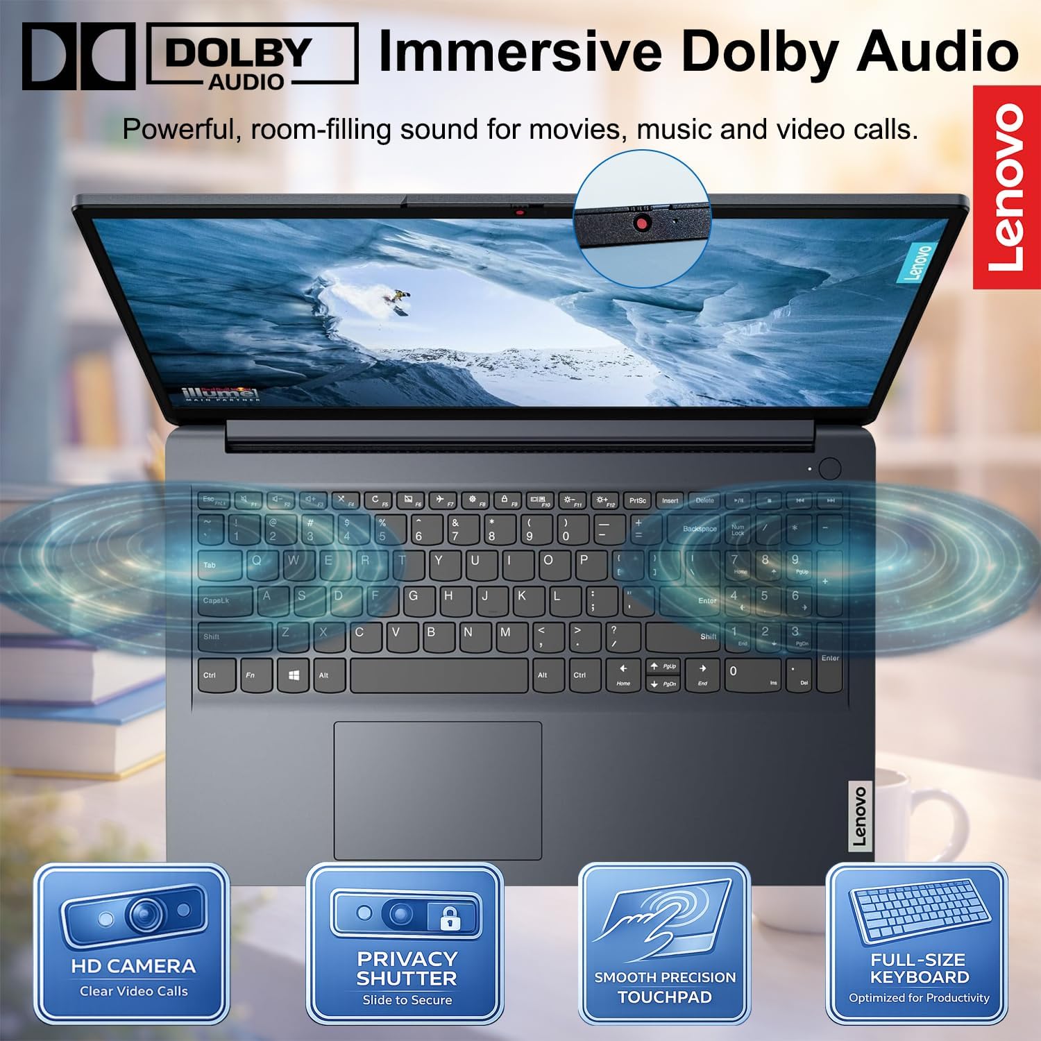 Lenovo IdeaPad 1i 15.6" FHD Touchscreen Laptop, Powerful 13th Gen Intel Core i5-1335U 10-Core Processor(Up to 4.6GHz), 40GB RAM, 1TB SSD, Wi-Fi 6, Dolby Audio, Windows 11, WOWPC Recovery USB Bundle