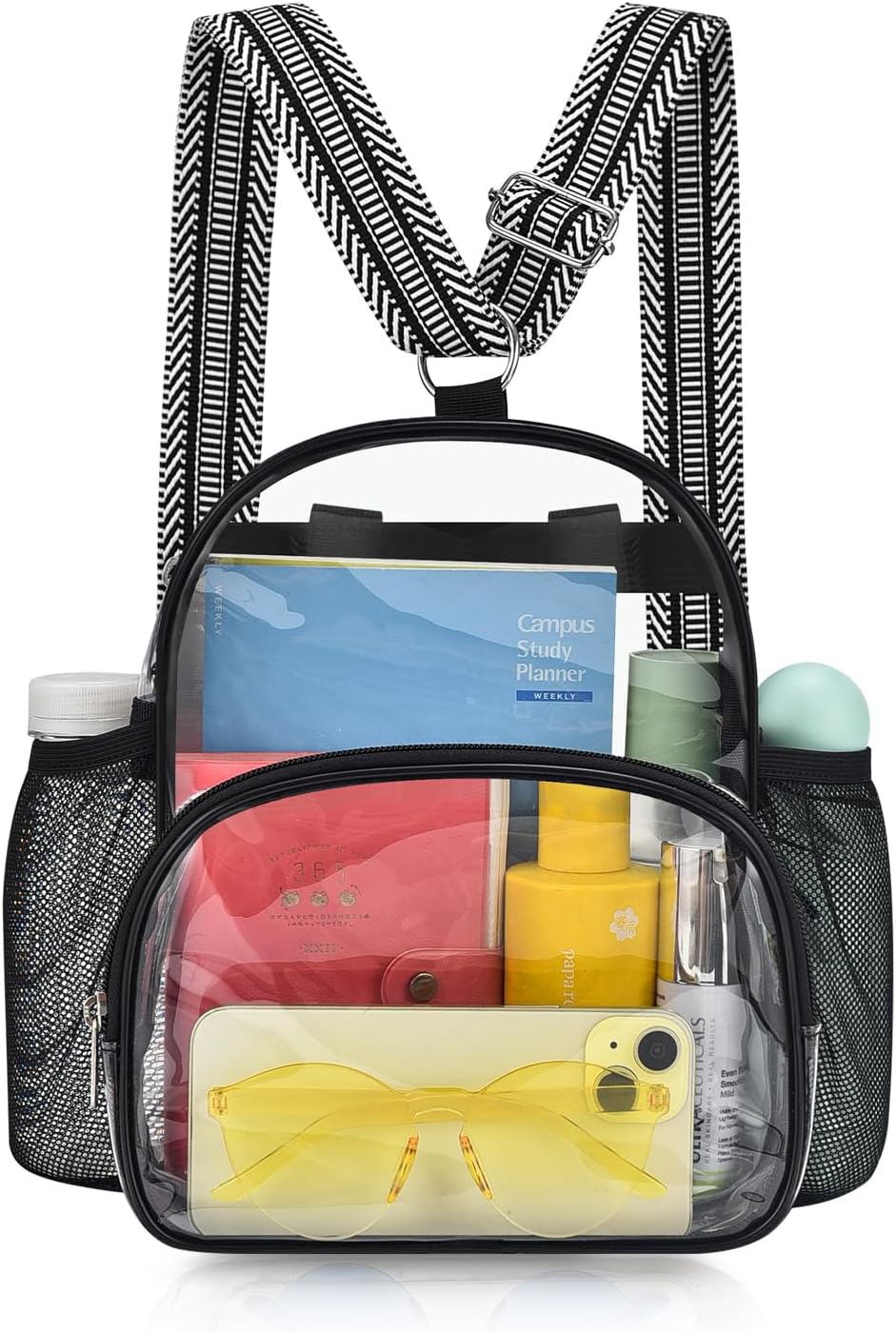 Small Clear Backpack, Convertible 2-in-1 for Concerts
