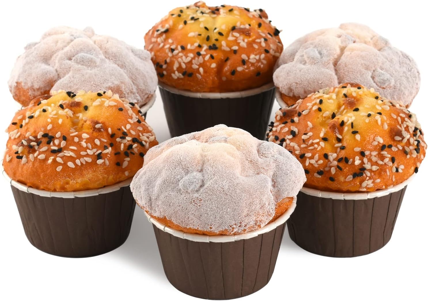 Fake Cupcake Simulation Sprinkle Artificial Food Cake Mixed Play Food Model Kitchen Decoration 6 pcs Set B