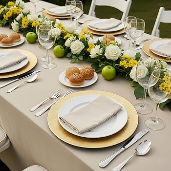 ZOOFOX 12 Pack Gold Charger Plates, 13