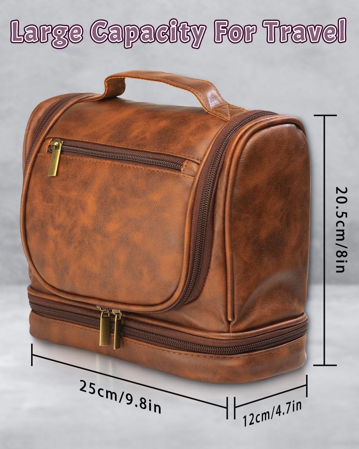 Extra Large Personalized toiletry Bag for Men, Father's Day Gifts, Custom Engraved ... - Image 6