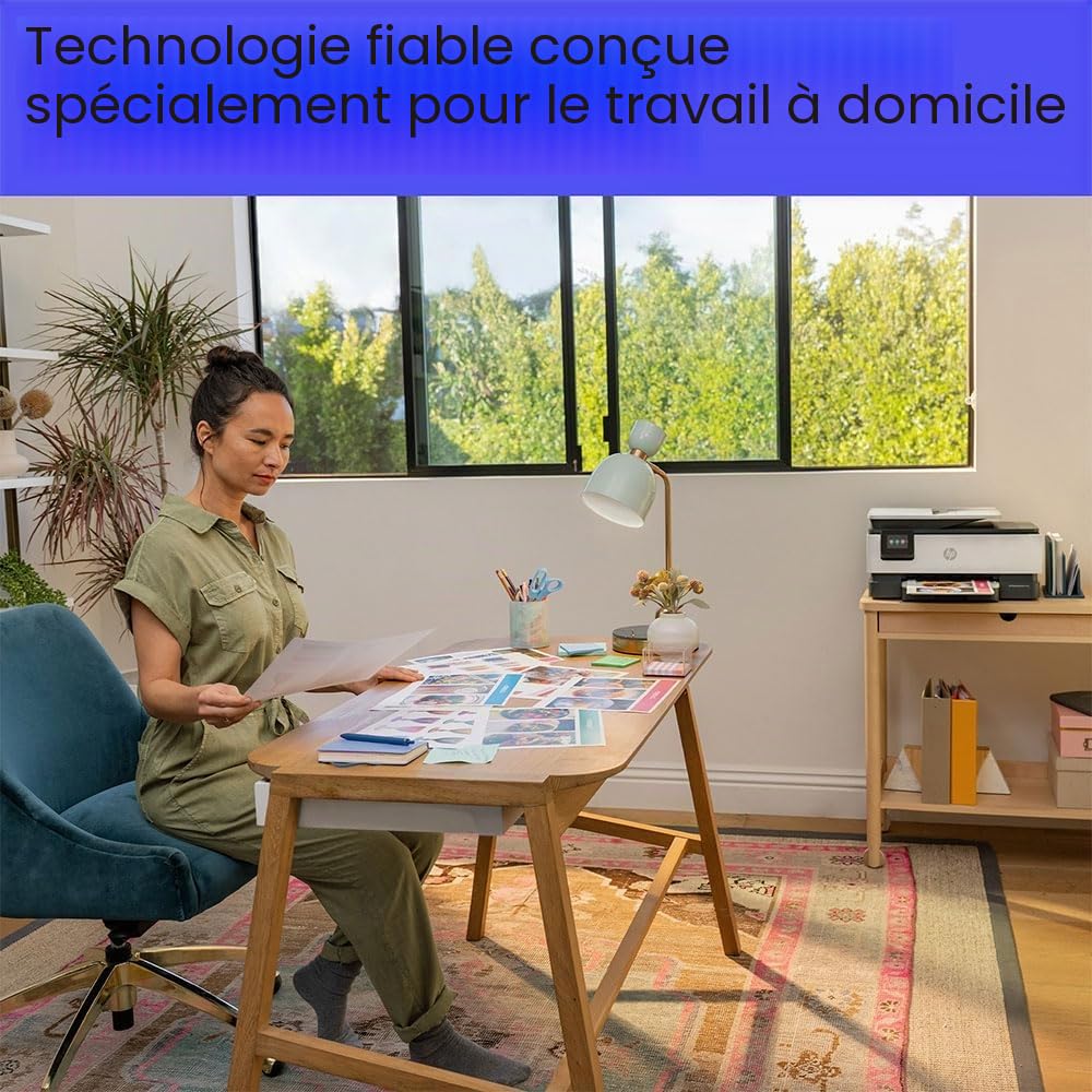 HP OfficeJet Pro 8135e 40Q47B, Imprimante Multifonction à Jet d'encre A4 Couleur, Recto et Verso Automatique, 20 ppm, Wi-FI, Smart, 3 Mois d'encre instantanée Incluse, Gris