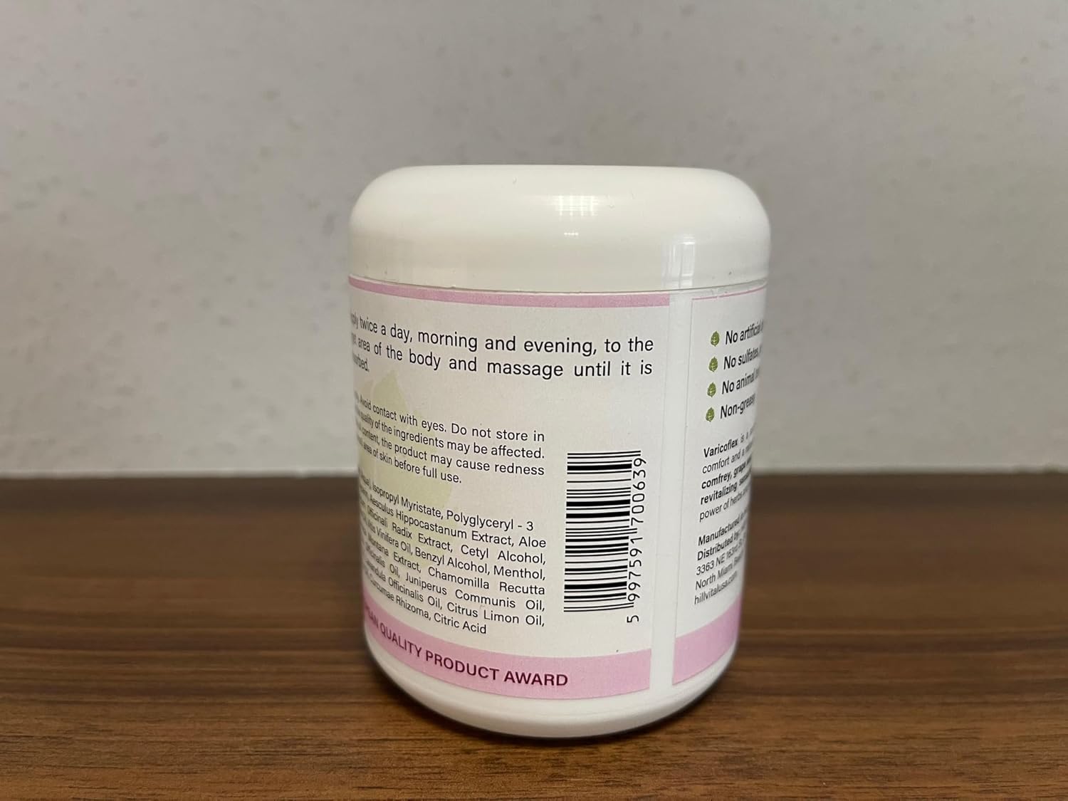 HillVital Herbal Leg Care Balm with Horse Chestnut – Lightweight Botanical Cream for Daily Skin Care & Massage, Non-Greasy Formula for Legs & Body, 250 ml