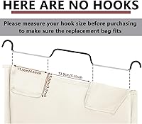 Vista 3 de Windyun 3 bolsas de repuesto para clasificador de ropa sucia hipotenusa, cesta de repuesto extraíble, bolsa organizadora de almacenamiento de Beige