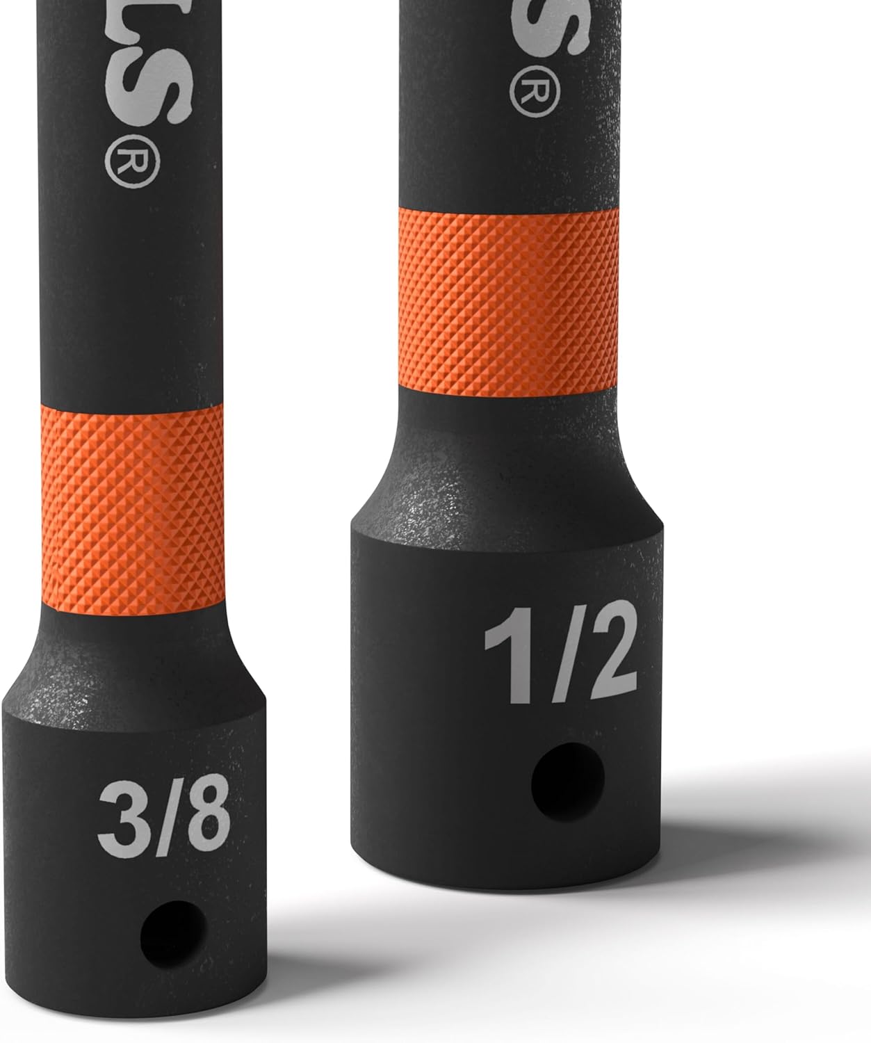 Klein Tools 65038A Impact Socket Extension Set 4-Piece, 6-Inch Extension Bars, Knurled Grip, High-Visibility, Two 3/8-Inch and Two 1/2-Inch Square Drives - Image 8