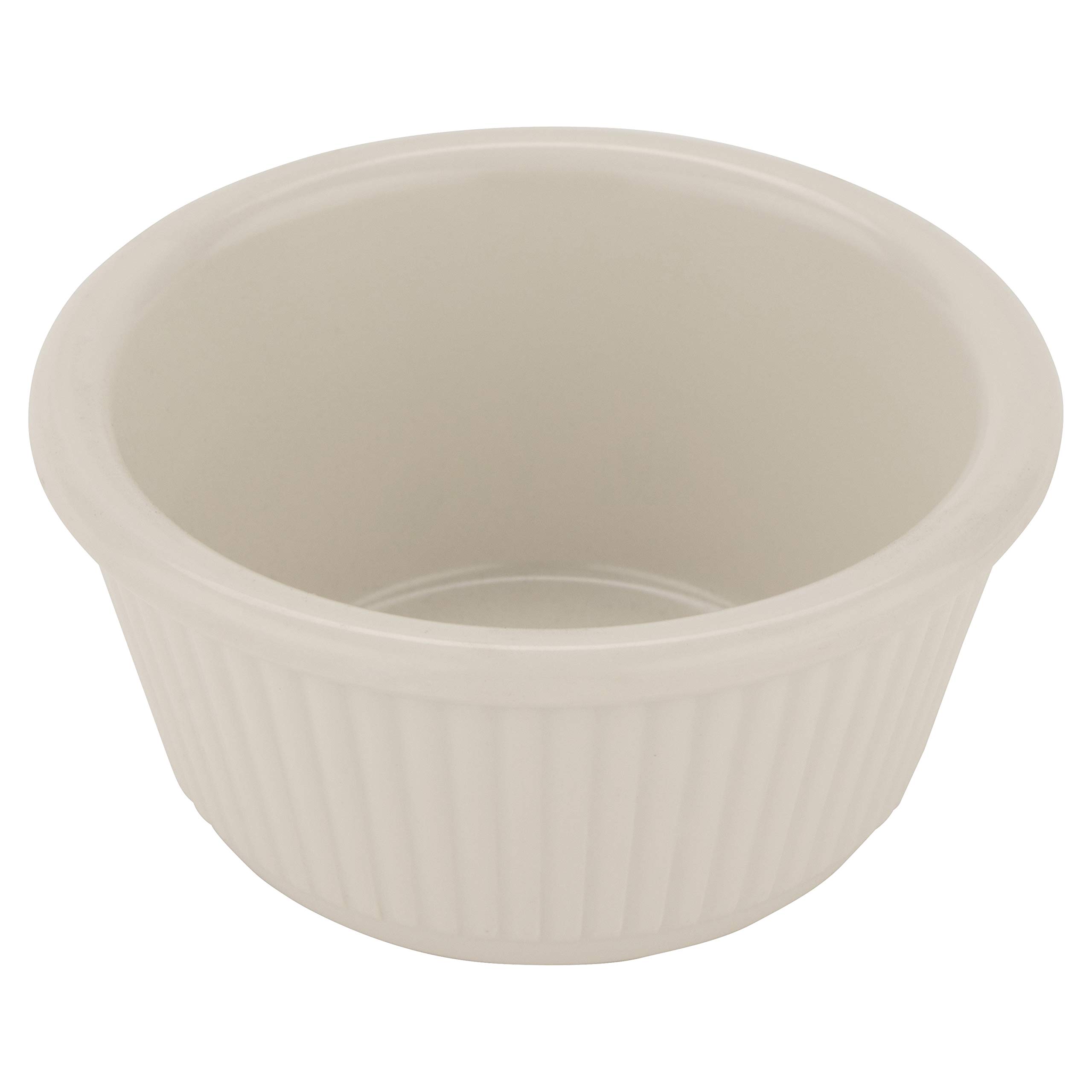 G.E.T. Enterprises RM-389-IV Ivory 3 oz. Fluted Ramekin, Break Resistant, Ivory (Pack of 12)