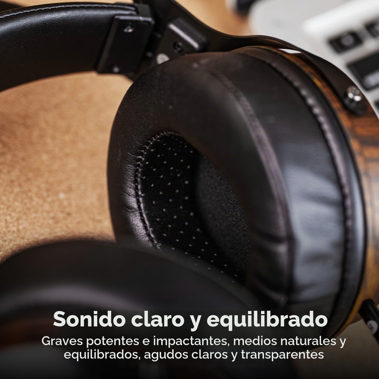 Linsoul Kiwi Ears Altruva Over Ear Auriculares,Auriculares de Monitorización HiFi con Controlador Dinámico de 50mm,Cascos de Juego con Cable,Cascos Estéreo de Espalda Abierta para Gaming (Blackwood)