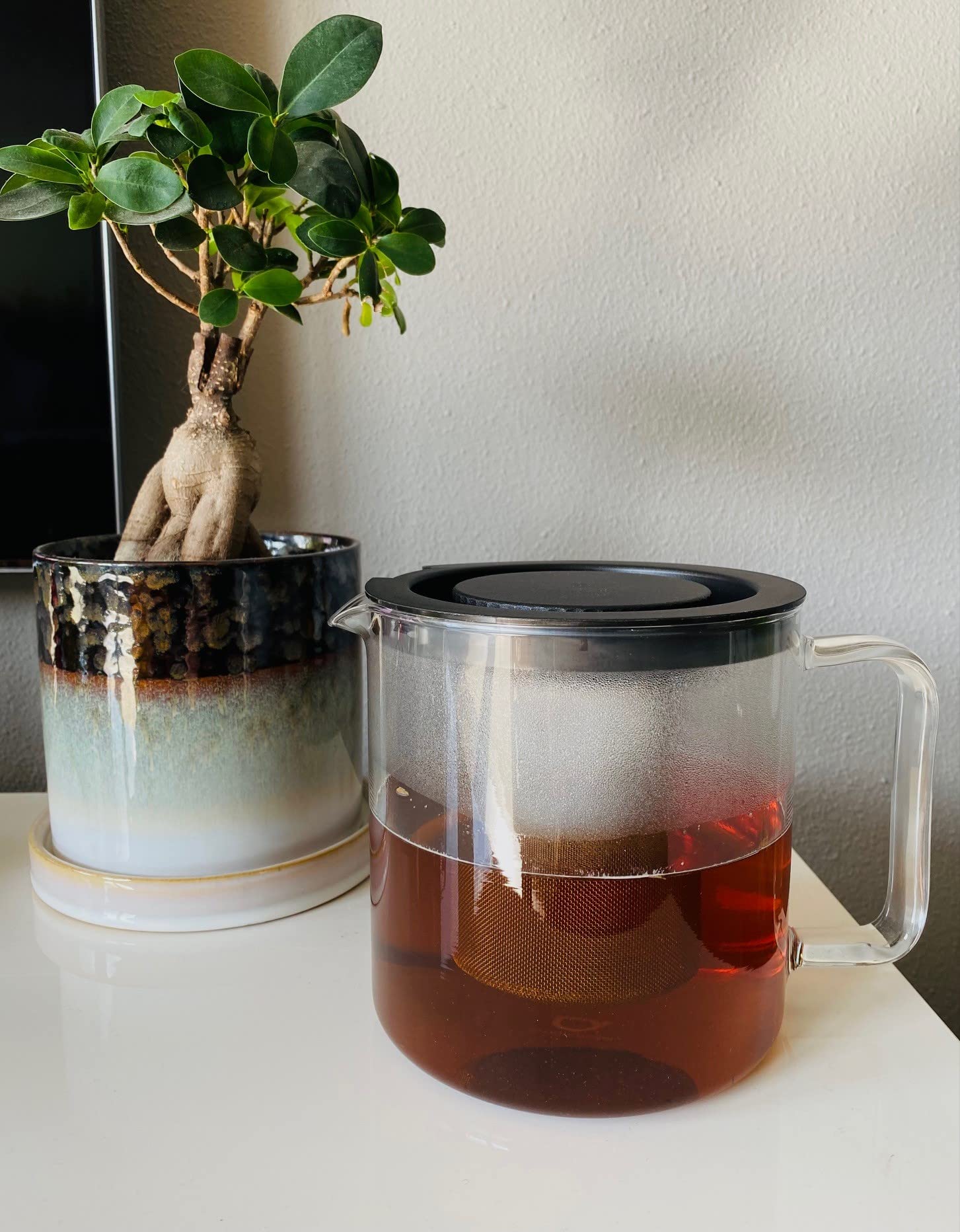 Bredemeijer Teekanne Emma 1,3L mit Edelstahlfilter Transparant