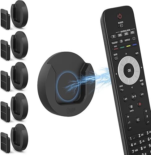 YYILIS Soporte magnético para control remoto, soporte de pared, paquete de 5 organizadores de control remoto mejorados, autoadhesivo, soporte de
