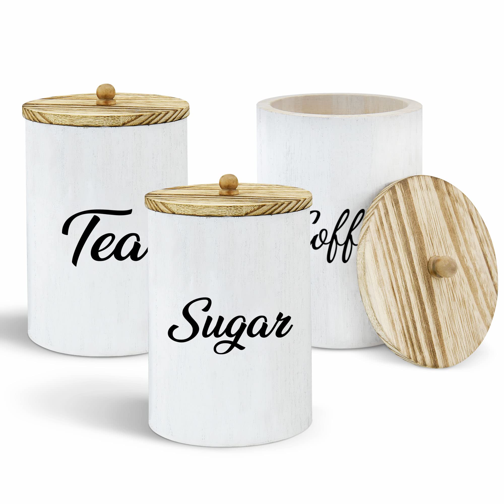Buy Kitchen Canisters for Countertop, Farmhouse Food Canisters Sets