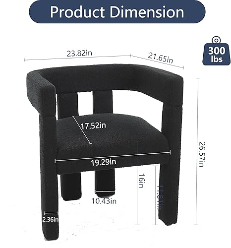 Miniatura 7 de SZLIZCCC Juego de 2 sillas de comedor modernas, sillas de sala de estar, sillón de tela, silla tapizada para sala de estar, cocina, recepción