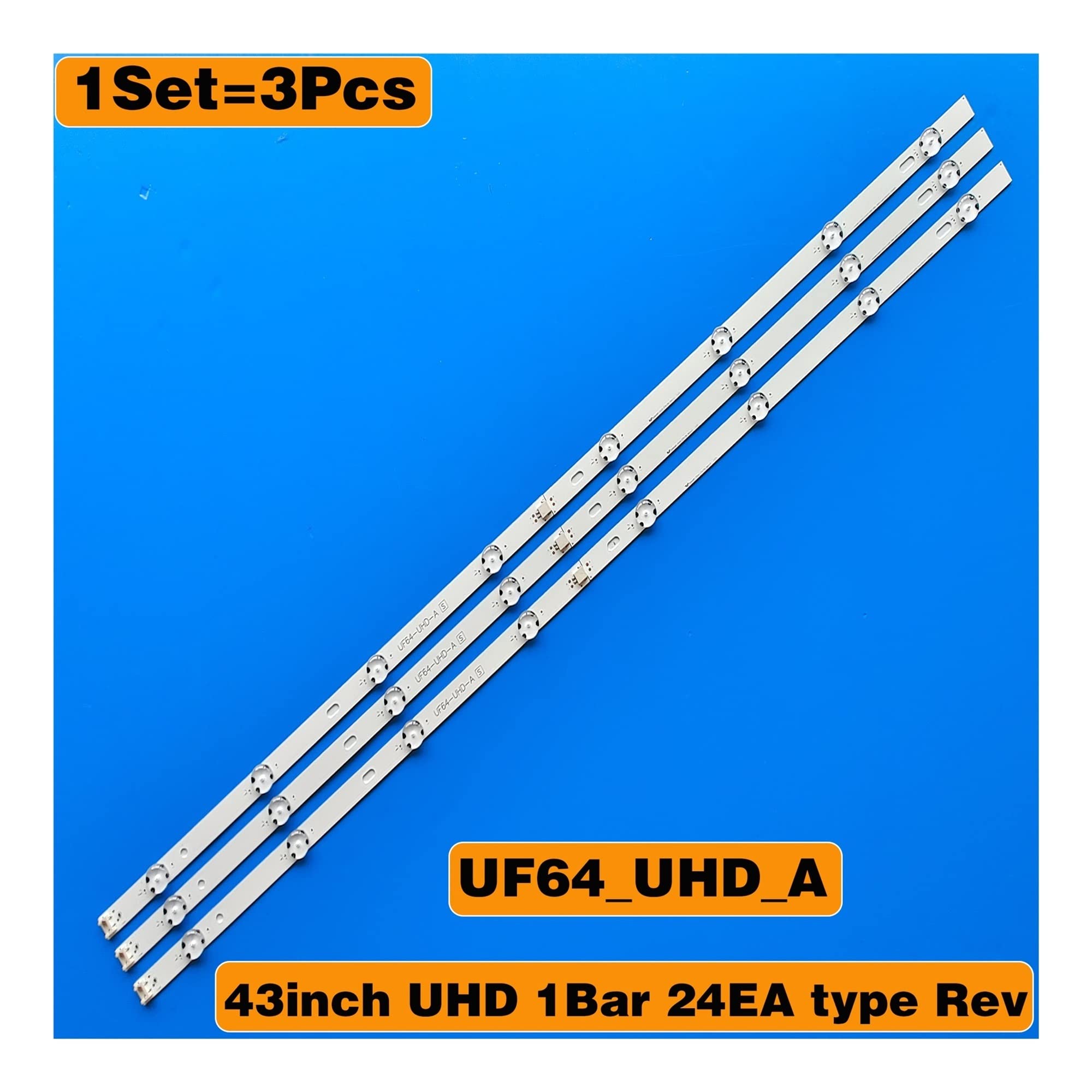 CARZE Kit 3 Pièces 8LED 850mm Bande De Rétroéclairage LED for LG 43UH6030 43UF640 UF64_UHD_A 43LH60FHD 43UF6407 43UH610V 43UH619V 43UH603V Bandes de rétroéclairage TV