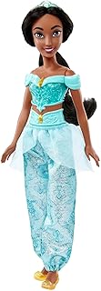 Mattel Disney Princess Dolls, Jasmine Posable Fashion Doll with Sparkling Clothing and Accessories, Disney Movie Toys, HLW12