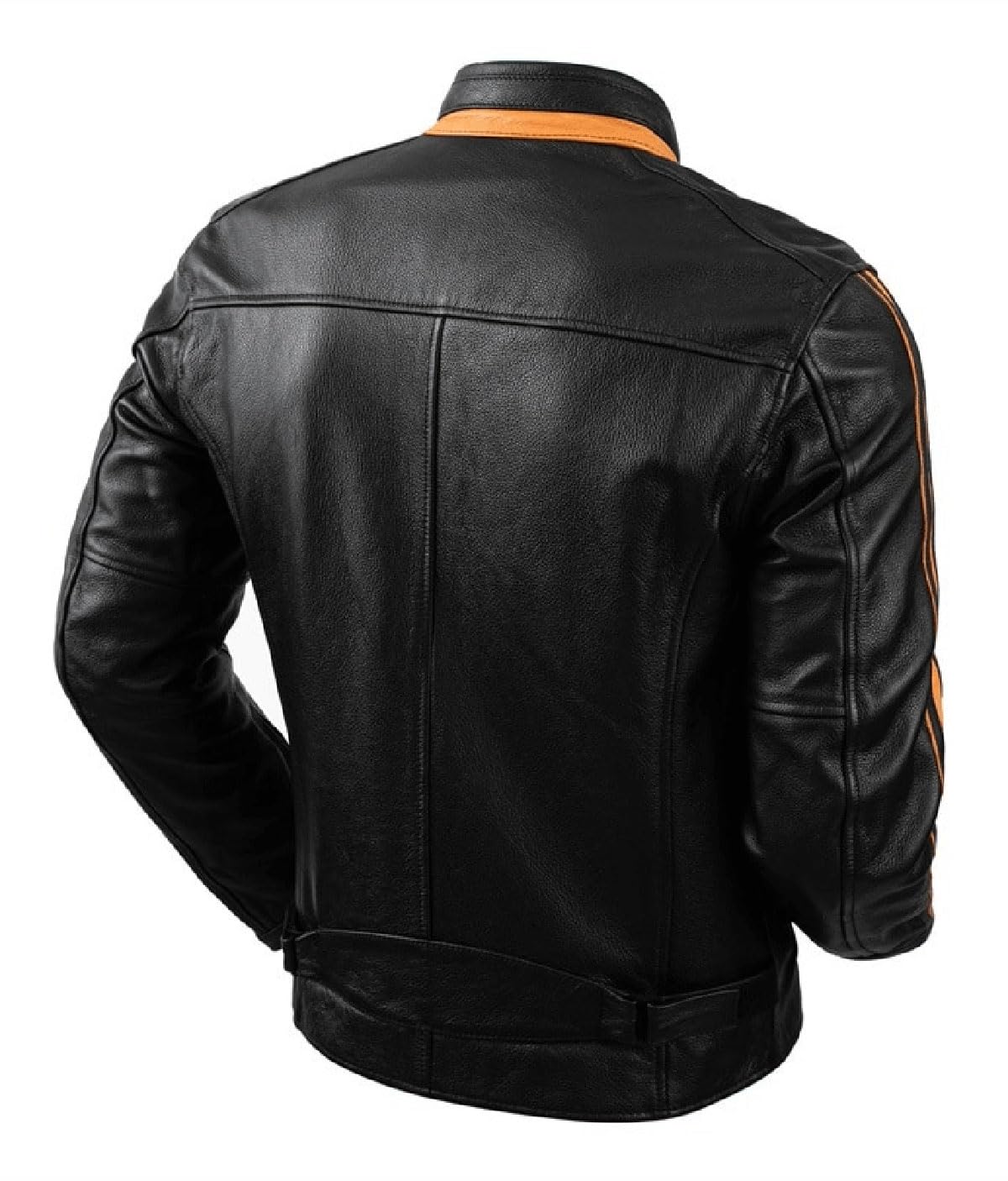 Giacca da uomo in vera pelle, stile vintage, realizzata a mano, in vera pelle