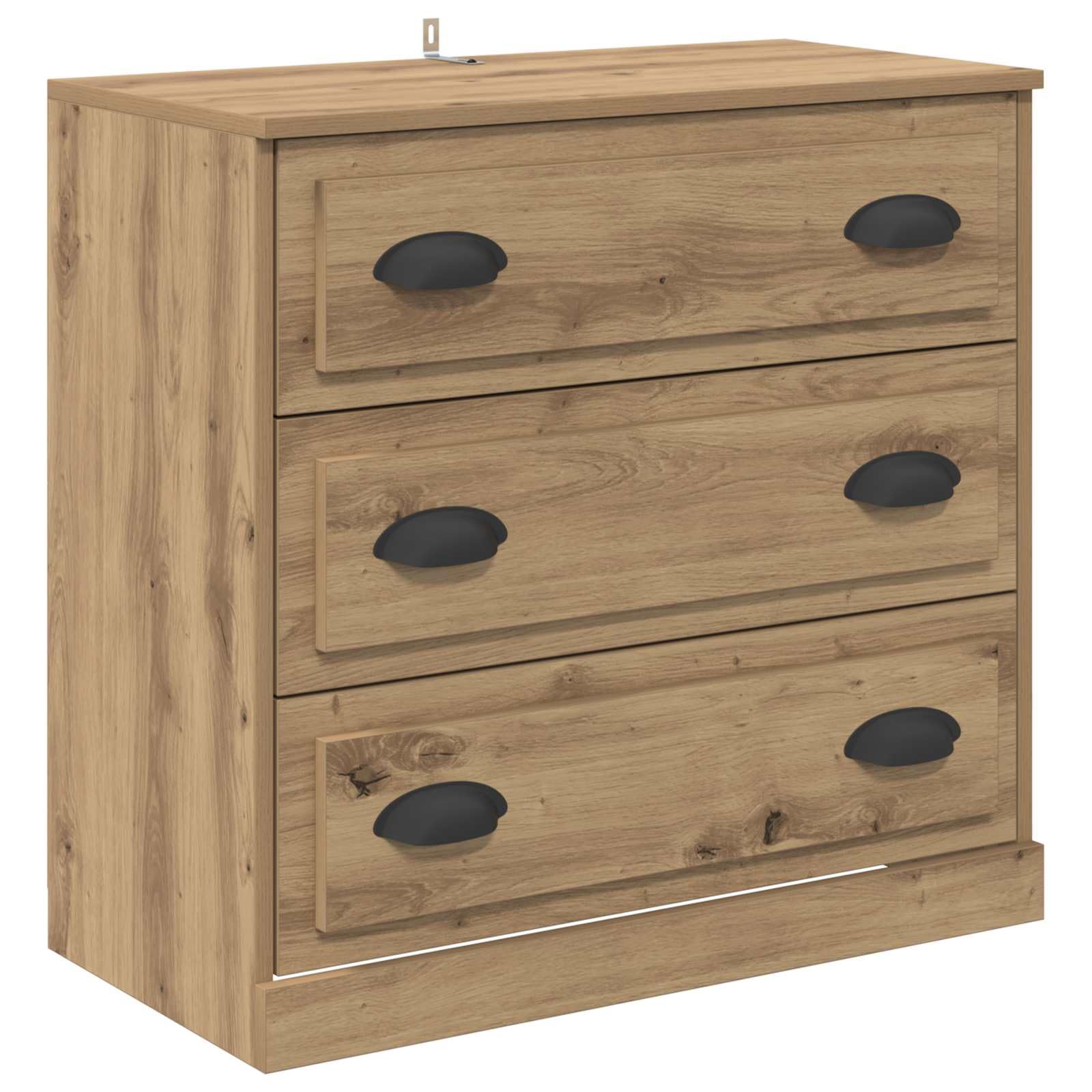 Buffet Lot de 3 Meuble Bas Chêne Artisanal 210 cm