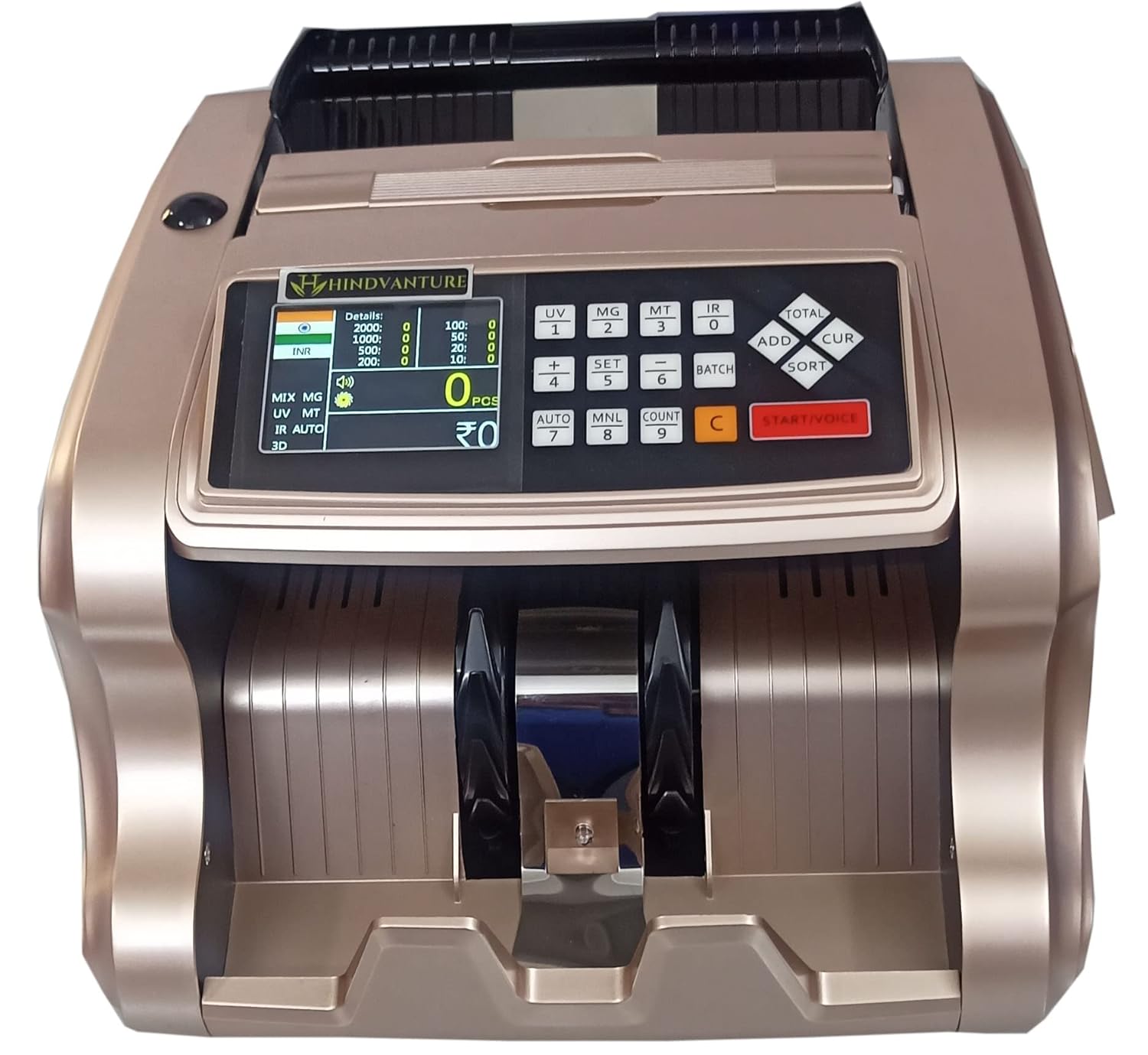 HINDVANTURE Mix Note/Currency Counting Machine Fully Automatic Cash