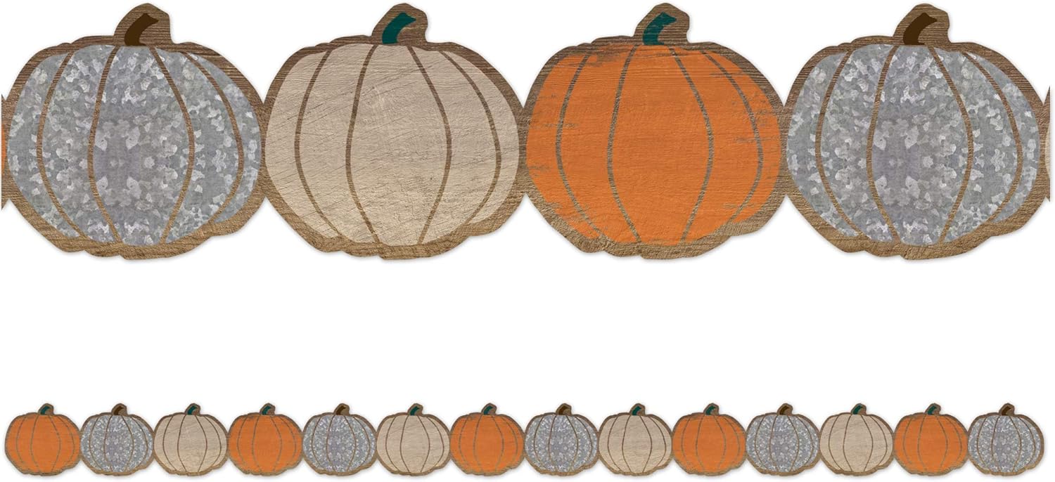 pack of 3)teacher created resources home sweet classroom pumpkins die-cut border trim (tcr8454)