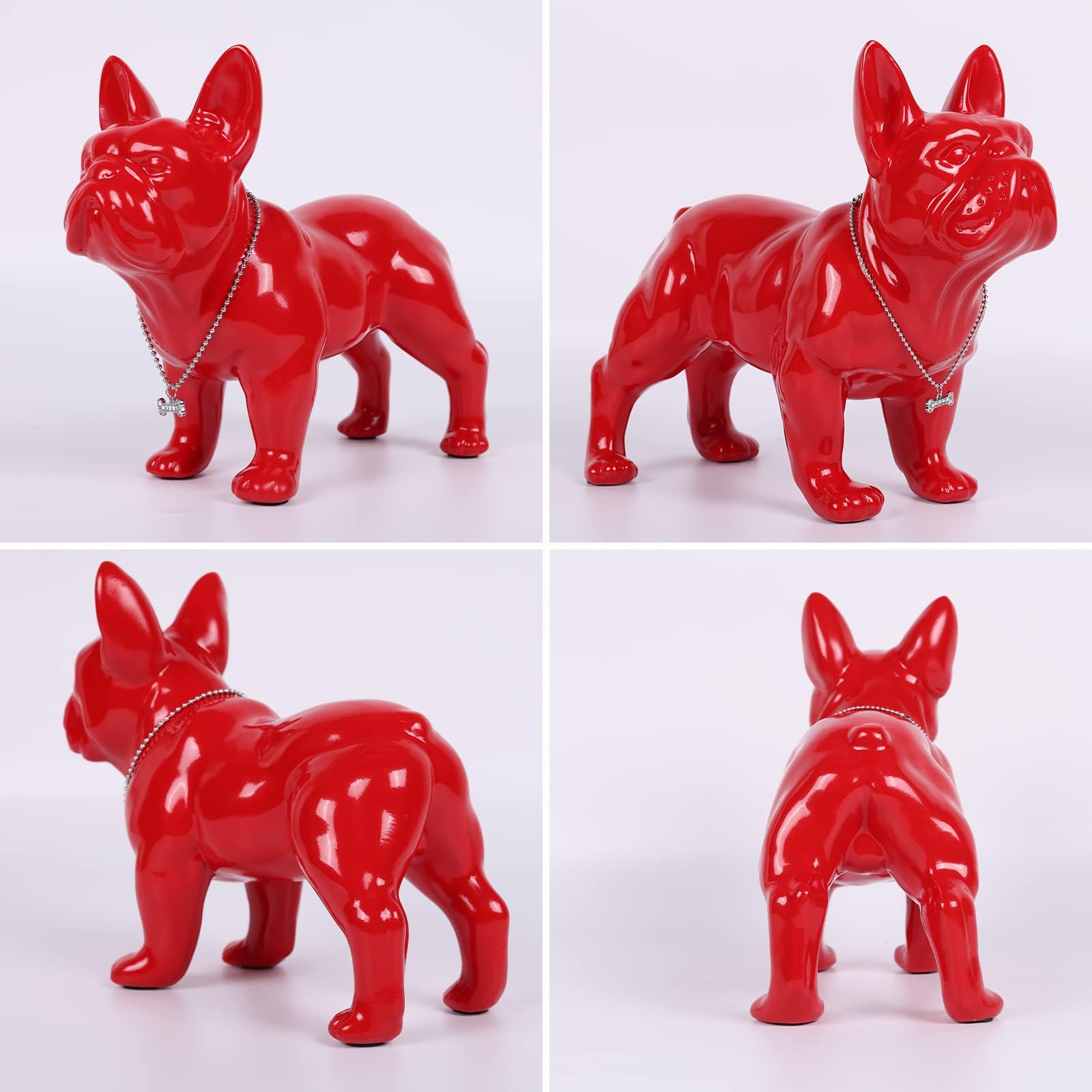Amazon.co.jp: XYQXYQ フレンチブルドッグ像 - カラフルな樹脂製犬の像