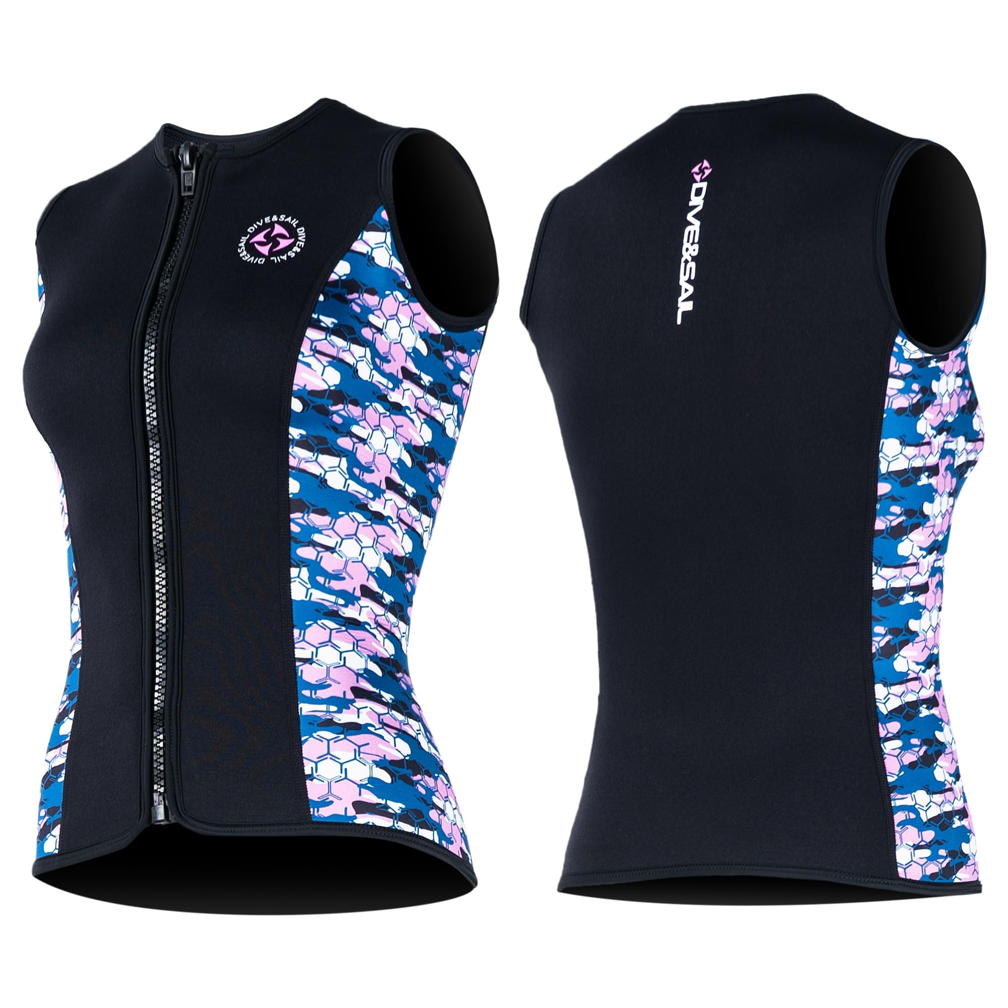 Wetsuit Vest Women Wetsuit Top 3mm Neoprene Vest Front Zip Sleeveless Diving Vest for Surfing Snorkeling Swimming Diving XS Size