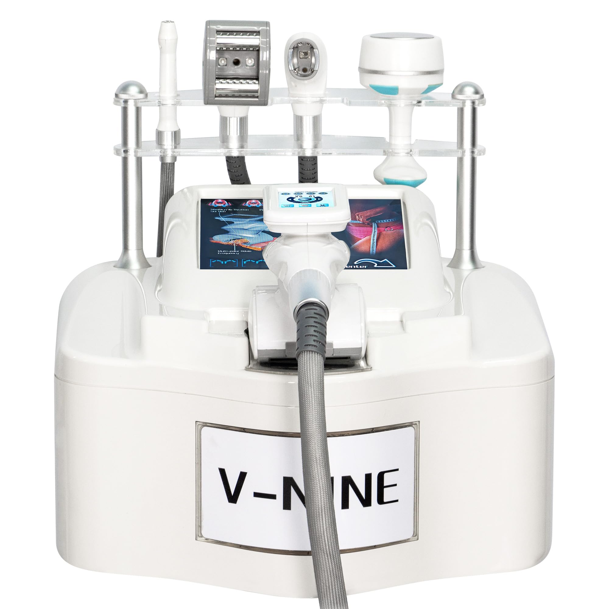 Masajeador multifuncional V-NINE 5 en 1 con rodillos automáticos | Tratamientos de modelado corporal y facial, reafirmación de la piel y cuidado de los ojos para salones de belleza y spas.