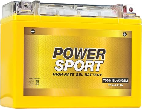 ExpertPower Y50-N18L-A3 Gel Motorcycle Battery 12V 21Ah 340 CCA Replacement for GL1500 Gold Wing 1500CC 1988-2000, Sealed Gel Technology ATV Batteries