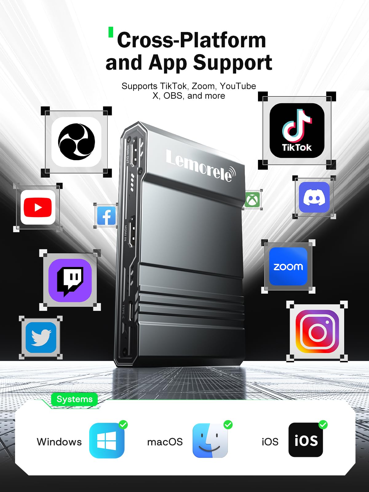 Lemorele 4K VIDEO CAPTURE CARD キャプチャーボード Amazon.com: Lemorele 4K HDMI Game Capture Card - 4K@60Hz HDMI Loop