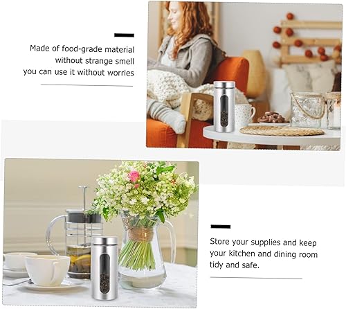 Miniatura 8 de OKUMEYR Recipientes de almacenamiento de acero inoxidable para cocina, recipientes de metal para alimentos y vidrio, recipientes para alimentos y