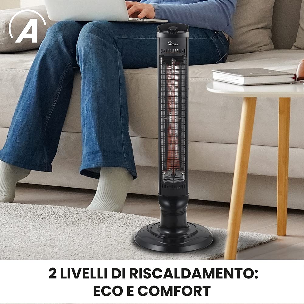 Stufetta elettrica Ardes AR4B03 - Interno - 1000 W - Riscaldatore ambiente elettrico a infrarossi -