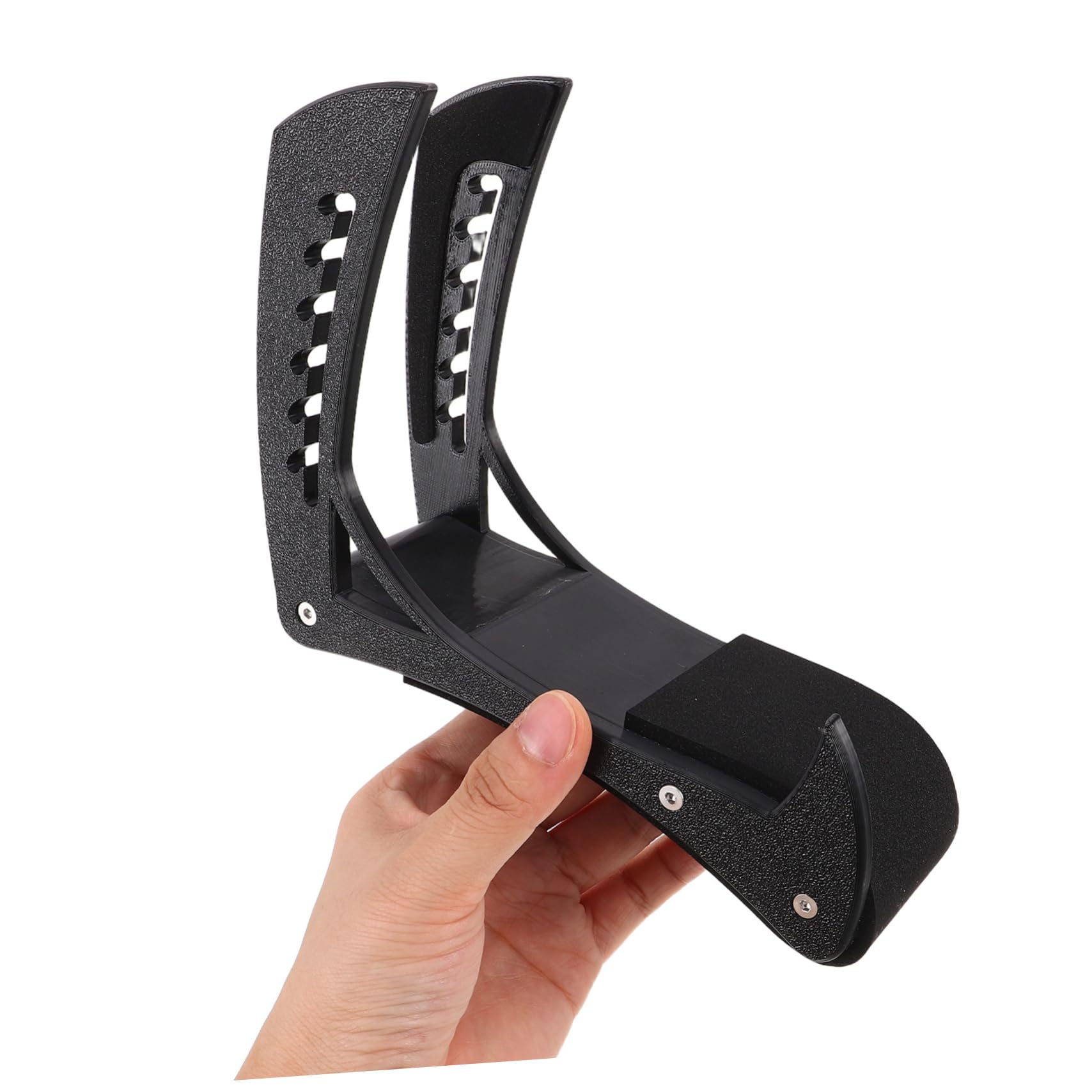 Milisten Poggiapiede Ergonomico per Chitarra Elettrica, Nero, Regolabile | Plastica e Spugna, Uso per Pratica e Registrazione, Angolo Variabile per Musicisti