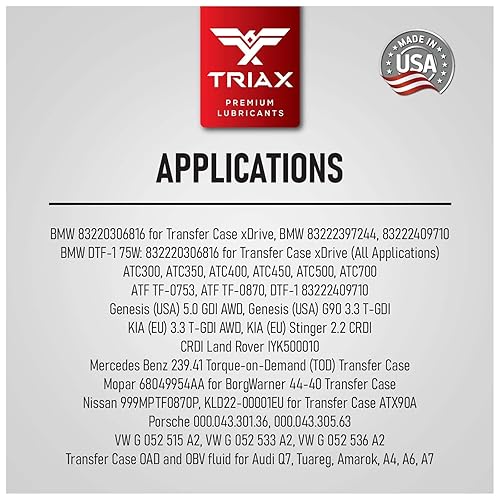 Miniatura 7 de TRIAX DTF-1 - Funda de transferencia profesional con fluido, de por vida, para todas las estaciones hasta -60 F, compatible con BMW Xdrive, AudiVW