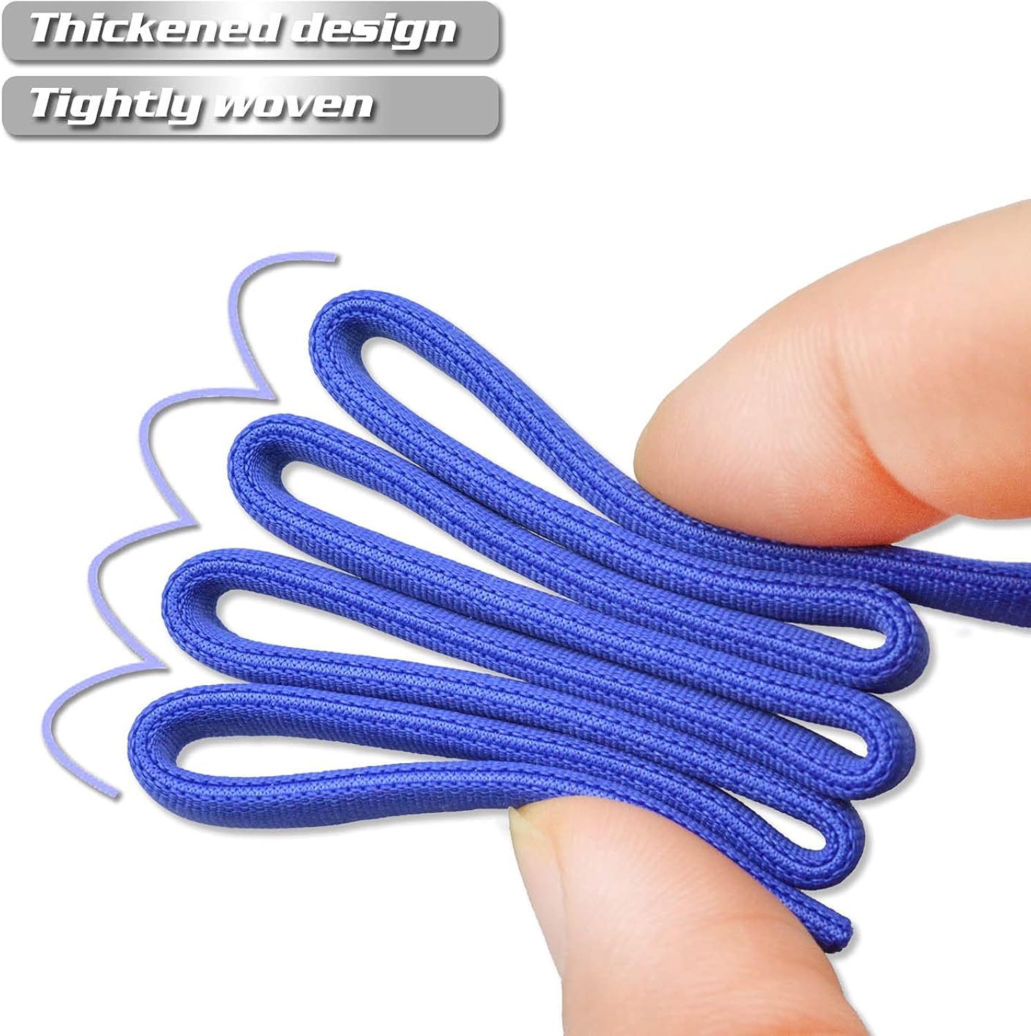 (1 Pair) Elastic No Tie Shoelaces with Metal Buckles Shoe