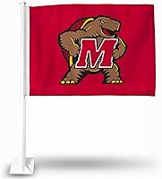 Vista 62 de Rico Industries Bandera de coche de doble cara de la NCAA, gran accesorio para automóvil