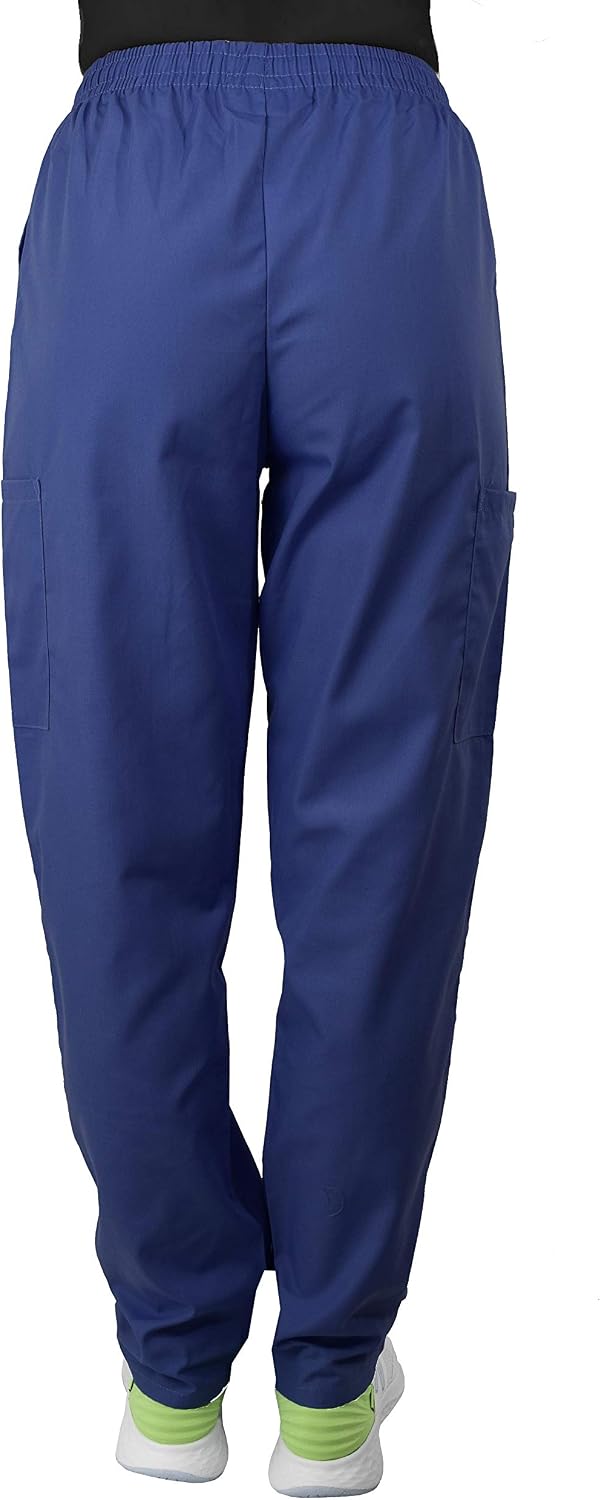 Green Town Scrubs for Women Scrub Set - V-Neck Top and Straight Leg Pant, 6 Pockets, Durable Fabric