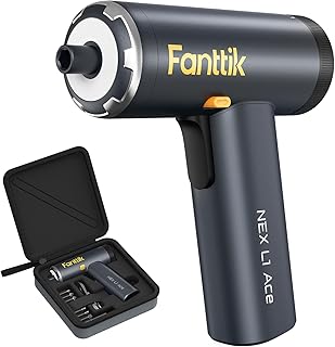 Fanttik L1 Ace 3.7V Cordless Screwdriver, Electric Screwdriver Kit with EVA Storage Bag, 6 Settings Torque Knob, HD Display, 2000mAh, LED Light, 1/4''Hex, Repair Tool for Desktop/Furniture