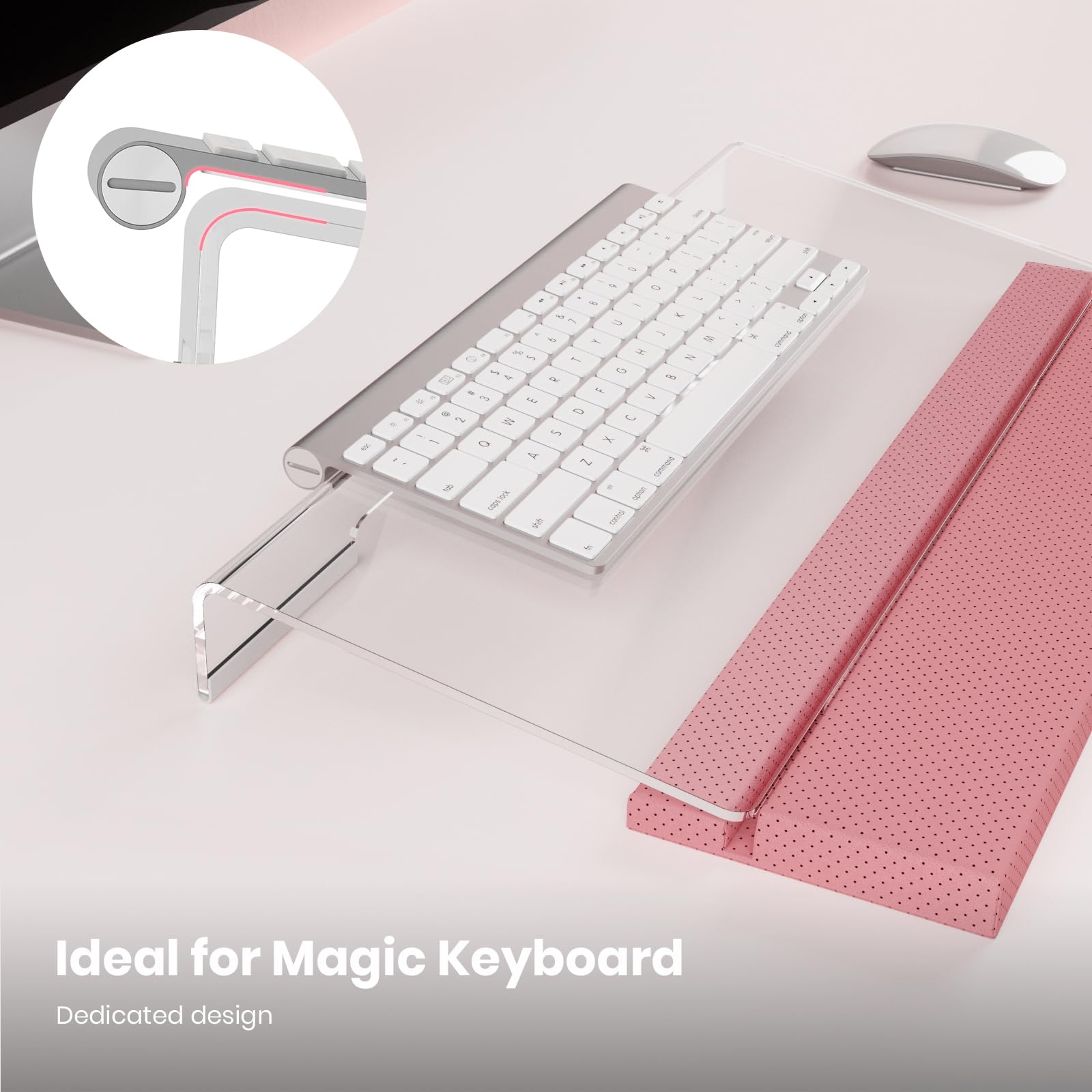 Yikola Computer Keyboard Stand Acrylic Tilted Keyboard