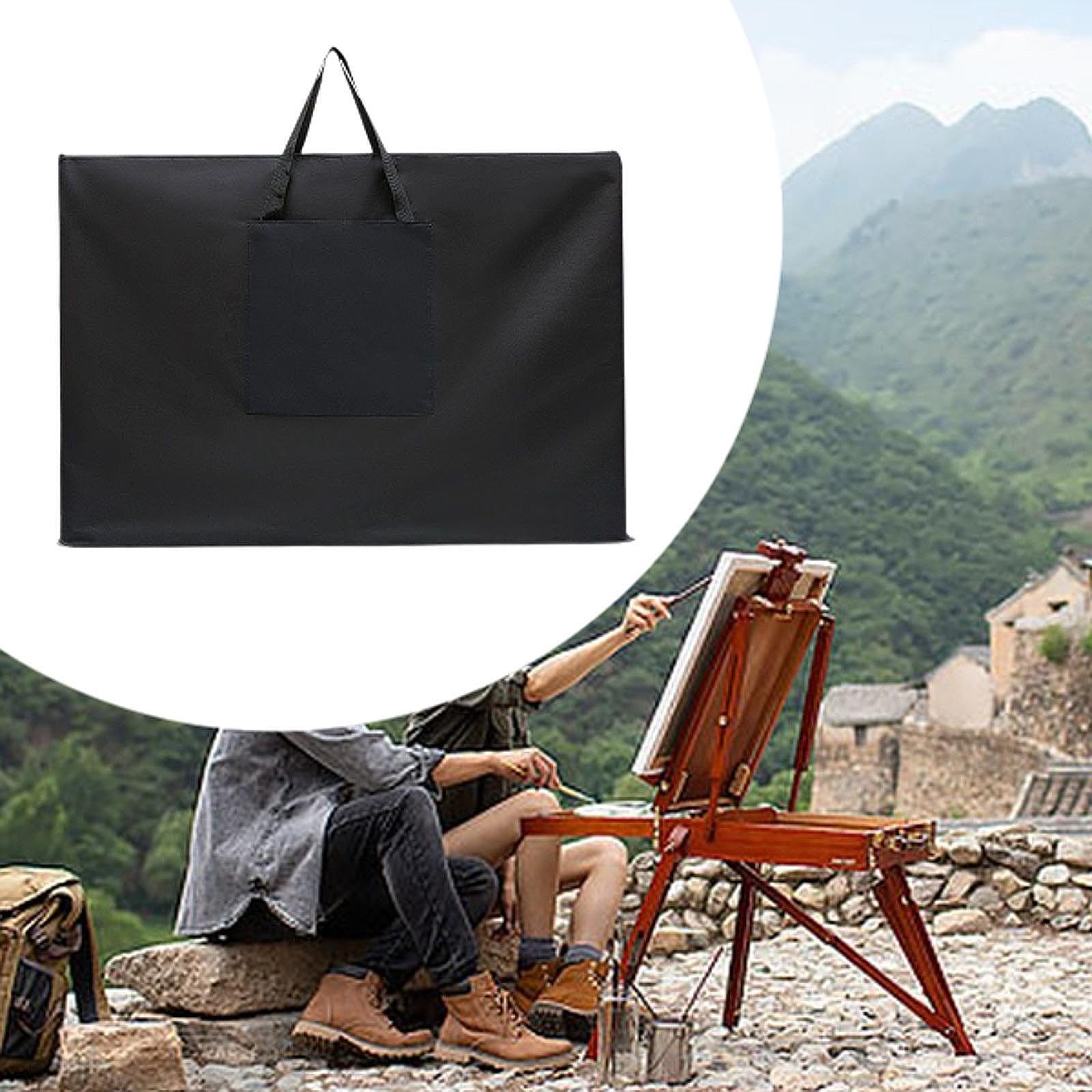 Bolsa de transporte para portafolio de arte, bolsa de transporte para artista, multifuncional, tamaño grande, 37,80 ''x 27,36'', bolsa de dibujo para