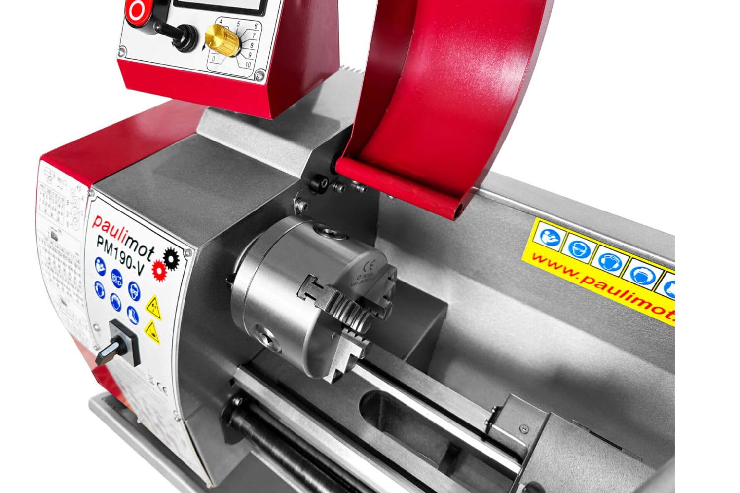 PAULIMOT Drehmaschine PM190-V mit 400 mm Spitzenweite, frequenzgesteuert