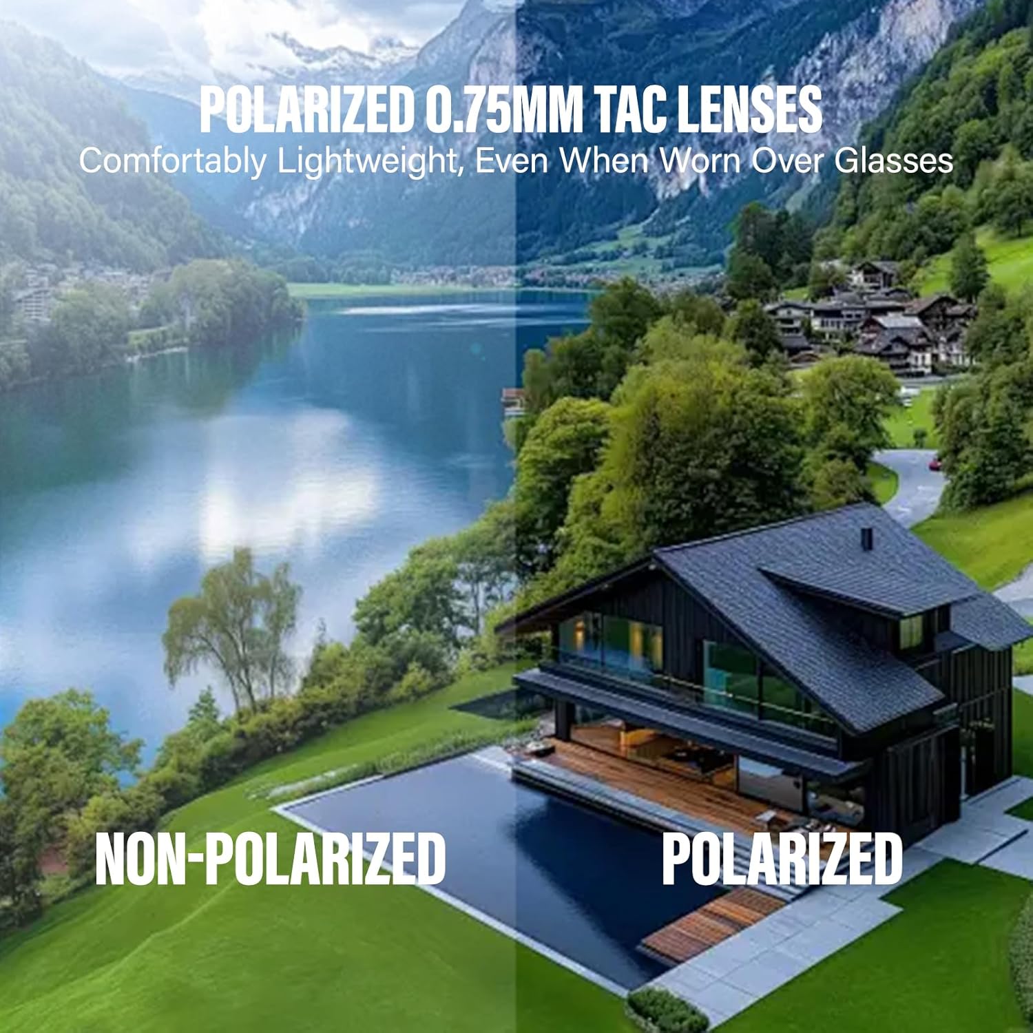 Fit Over Glasses Sunglasses for Men Polarized Sun Glasses Sports Wrap for Driving Cycling Running UV400 Protection - Image 6